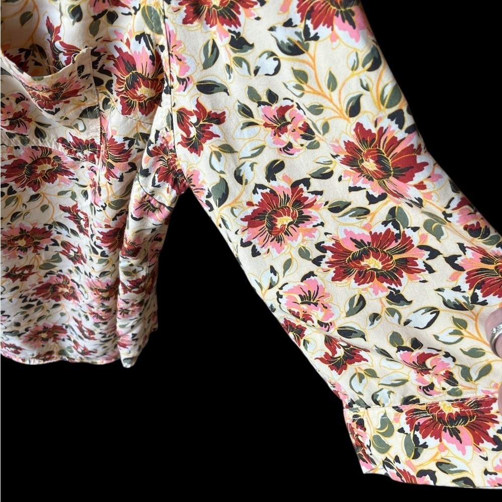 Torrid PreLoved 3/4 Sleeve Floral Print Women's Plus Top - Picture 6 of 8